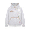 Floral Embroidery Hooded Sweatshirt Unisex Loose Casual Outerwear
